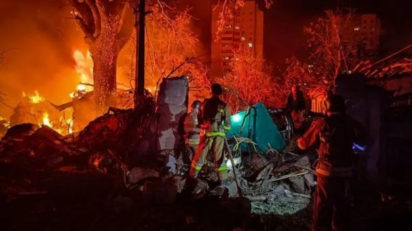 Russian Missile Hits Mykolaiv as Ukrainian Drone Sparks Fire in Sochi Oil Depot