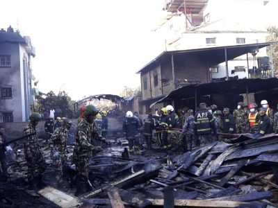 Fire Breaks Out at Timber Warehouse in Sinamangal