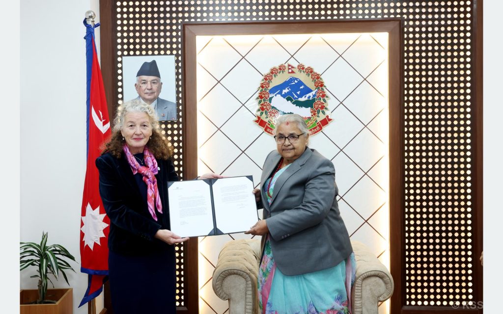 UN Resident Coordinator Lila Peters Yahia Presents Credentials to Prime Minister Karki