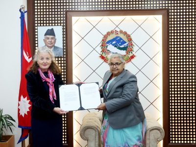 UN Resident Coordinator Lila Peters Yahia Presents Credentials to Prime Minister Karki