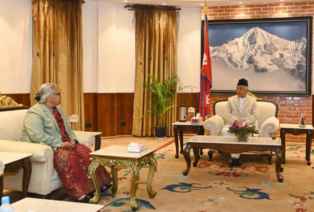 Prime Minister Karki Meets President Poudel at Sheetal Niwas