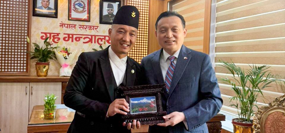 Home Minister Gurung Meets Chinese Ambassador, Discusses Security and Cooperation
