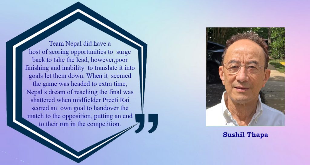 Team Nepal fails to end Women’s SAFF Championship drought